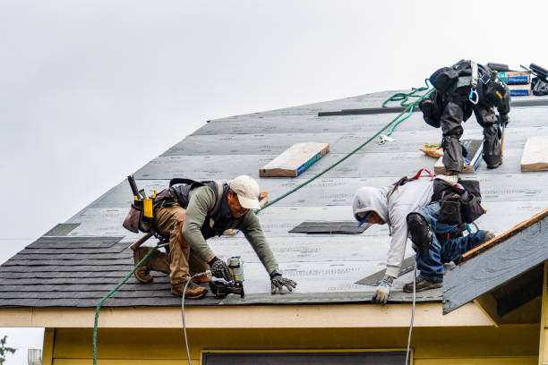 Professional Gutter Installation technician working in Paragon, IN
